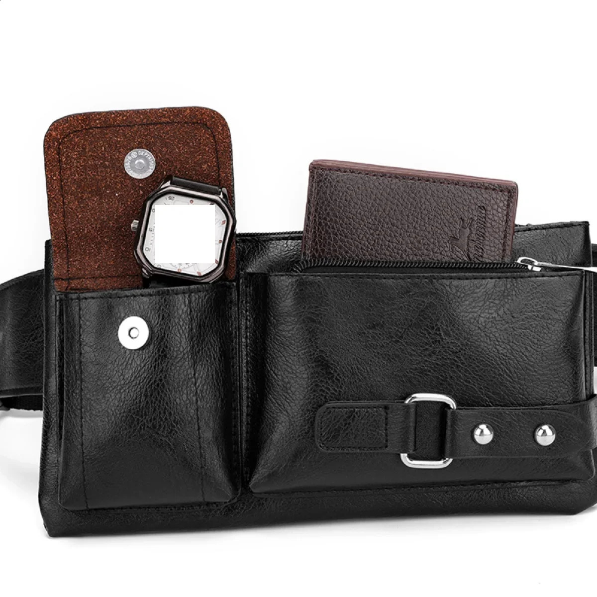 Leather waterproof material made of sports and fitness fanny packs invisible belt anti-theft cell phone fanny packs 241223