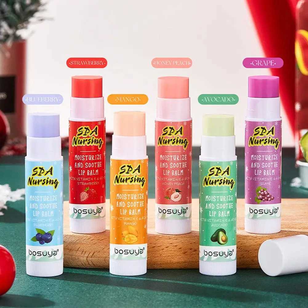 1/6pcs Lip Balm Lipsticks Makeups Beauty Moisturizing Balm Lips Deeply Hydrating Lip Moisturizer Christmas Gift BoxXJ241223