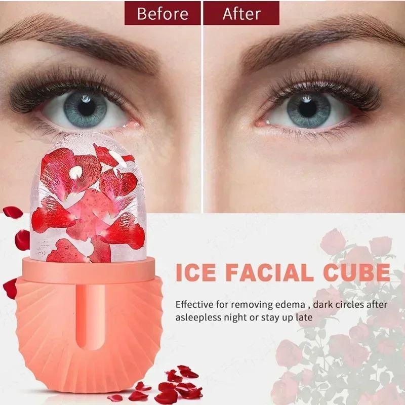 Silicone ice cube tray beauty enhancement hockey massager contour eye roller care reduces acne skin tool 241213