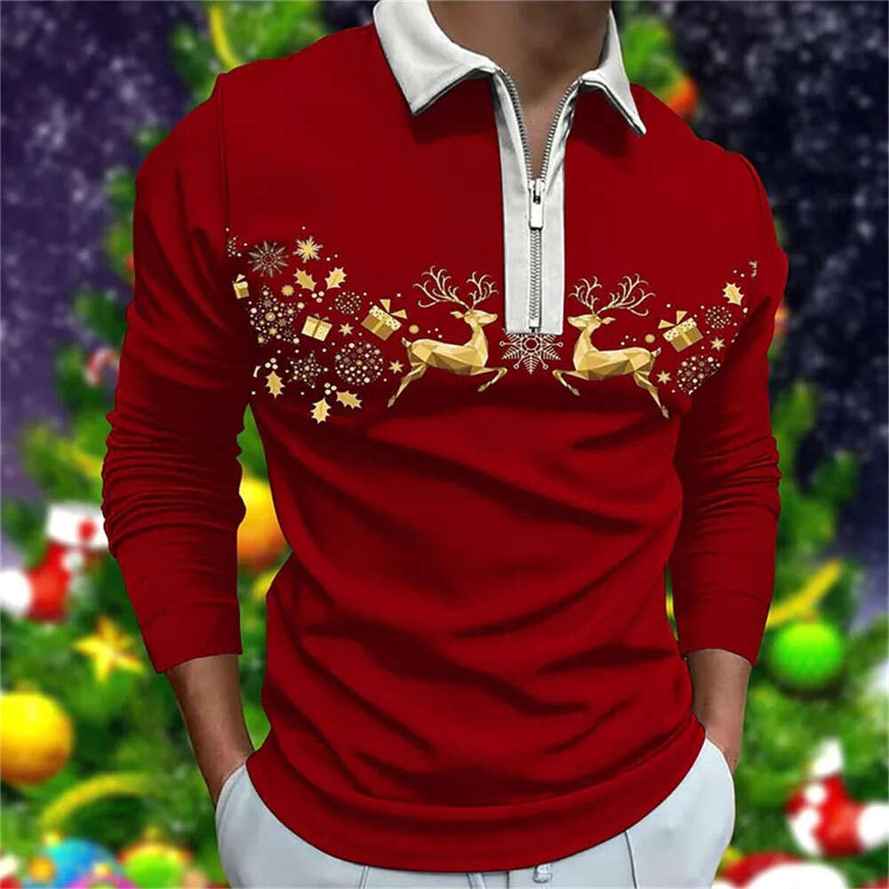 Men's Wear Loose Fitting Suit New Style Lapel Long Sleeved Polo Shirt For Autumn Men's Casual Wear