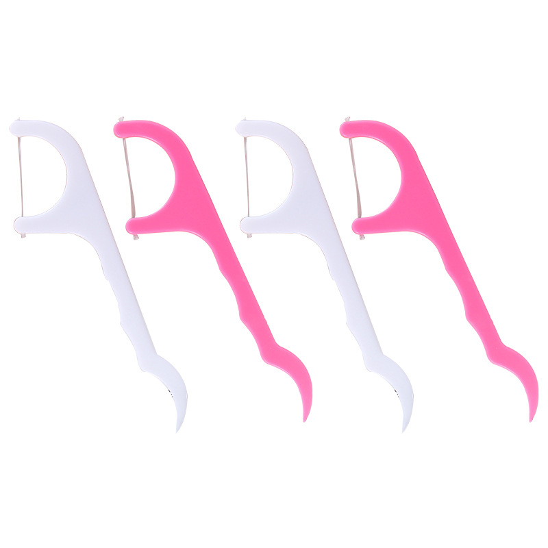 25pcs/set Plastic Toothpick Cotton Floss Toothpick Stick For Oral Health Table Accessories Tool