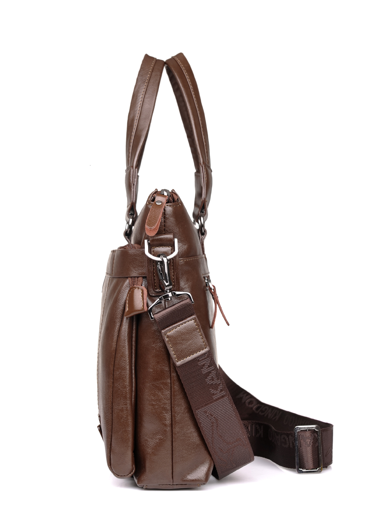 Men's 15In Computer Male Leather Briefcase Men Shoulder Laptop Bag Office Casual Sacoche A Case For Documents
