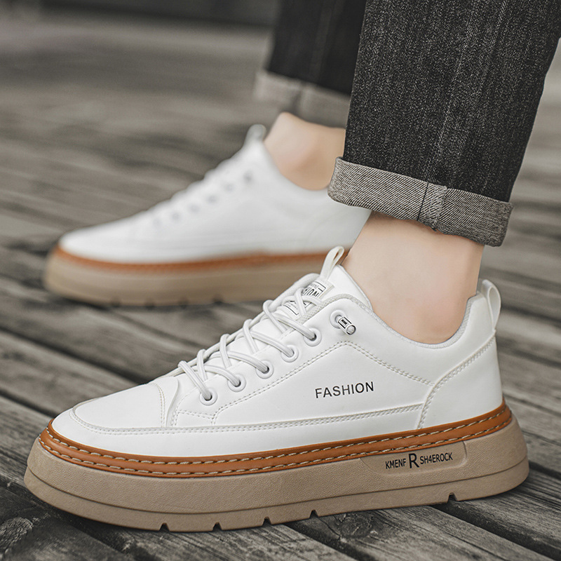Men Casual Shoes Flat Bottom Waterproof Trendy Simple Style Versatile Designer Shoes Triple Black White Khaki Free shipping