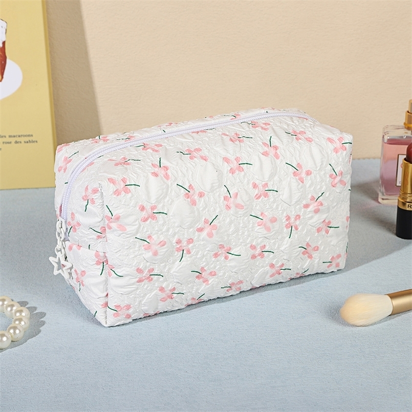 3pcs Flower Makeup Bag Travel Makeup Bag Large Capacity Organizer Soft Makeup Bag 241223