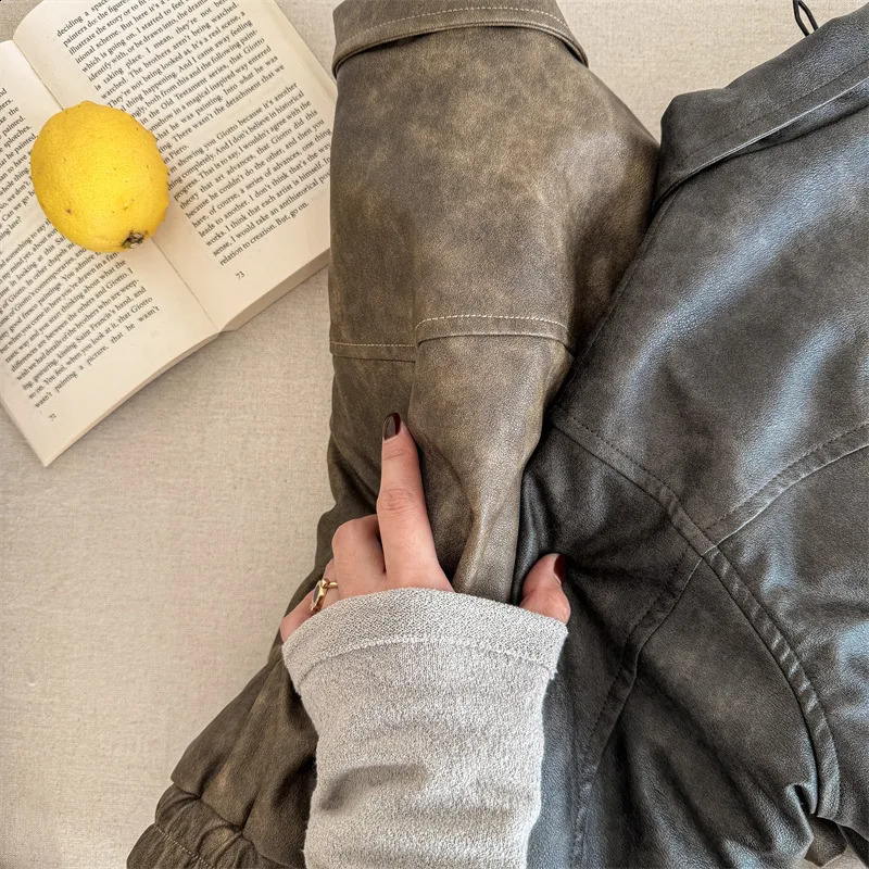 Winter Children Plus Velvet Thick Windproof Coat Fashion Boys Pu Leather Jackets Girls Warm Padded Jacket Kids Clothes 241223