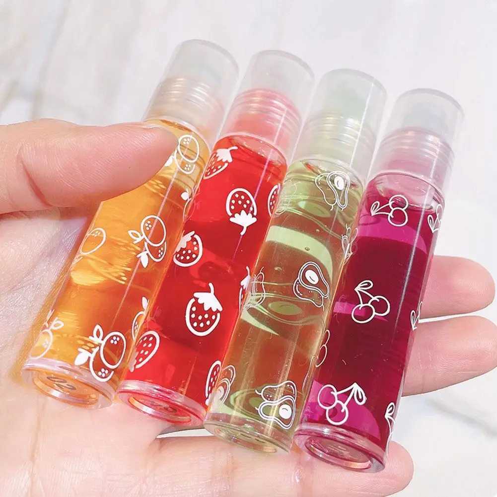 6-color roll on fruit lipstick moisturizing mirror background lipstick moisturizing random gloss transparentW241223