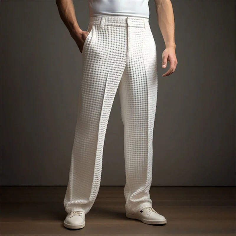 Fashion Twill Baggy Business Trousers For Men 2024 Solid Color Mid Waist Straight Pant Male Casual Pockets Style Long Pant 2024 241223
