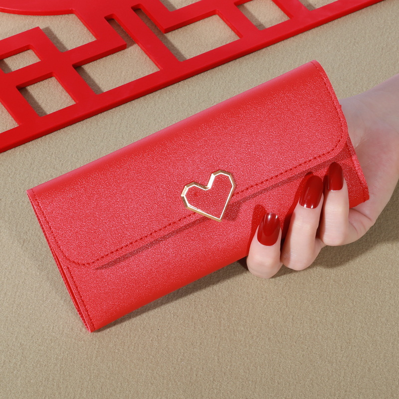 Minimalist Solid Color Long Wallet, Trifold Coin Purse, Clutch Credit Card Holder With Tassel Decor