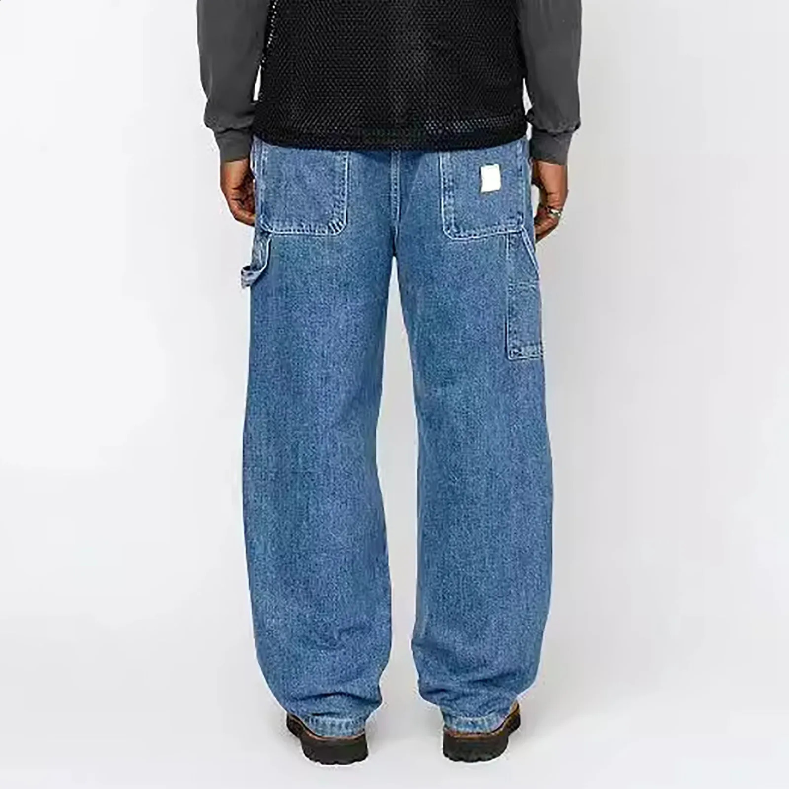 MenS Loose Pants Vintage Comfortable Loose Straight Leg Trousers Jeans Sophisticated Trendy Minimalist Pantalones 241223