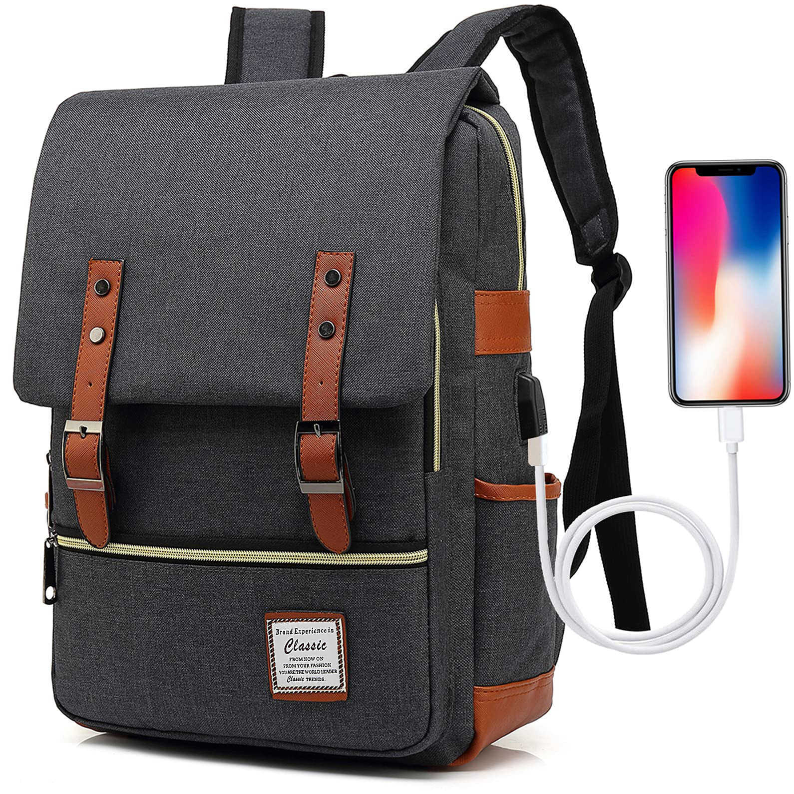 Computer Backpack with Personalized Mens and Womens Outdoor Canvas Large Travel Bag Fashionable Usb Bookbag 241223