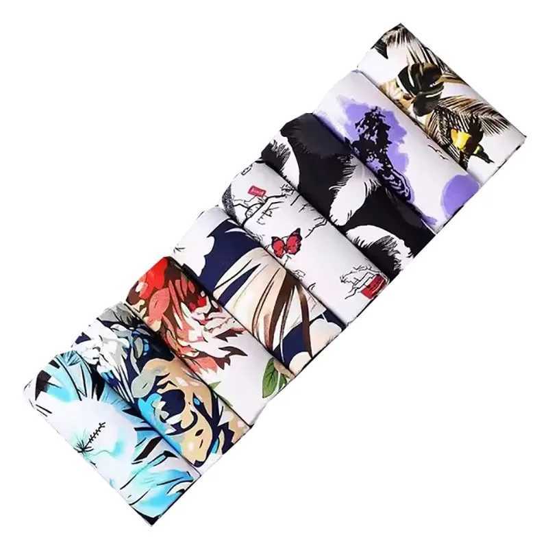 8 pieces/set mens underwear Modal mens underwear breathable and sexy mens boxing shorts printed underwear shorts U-shaped see through bag mens underwe