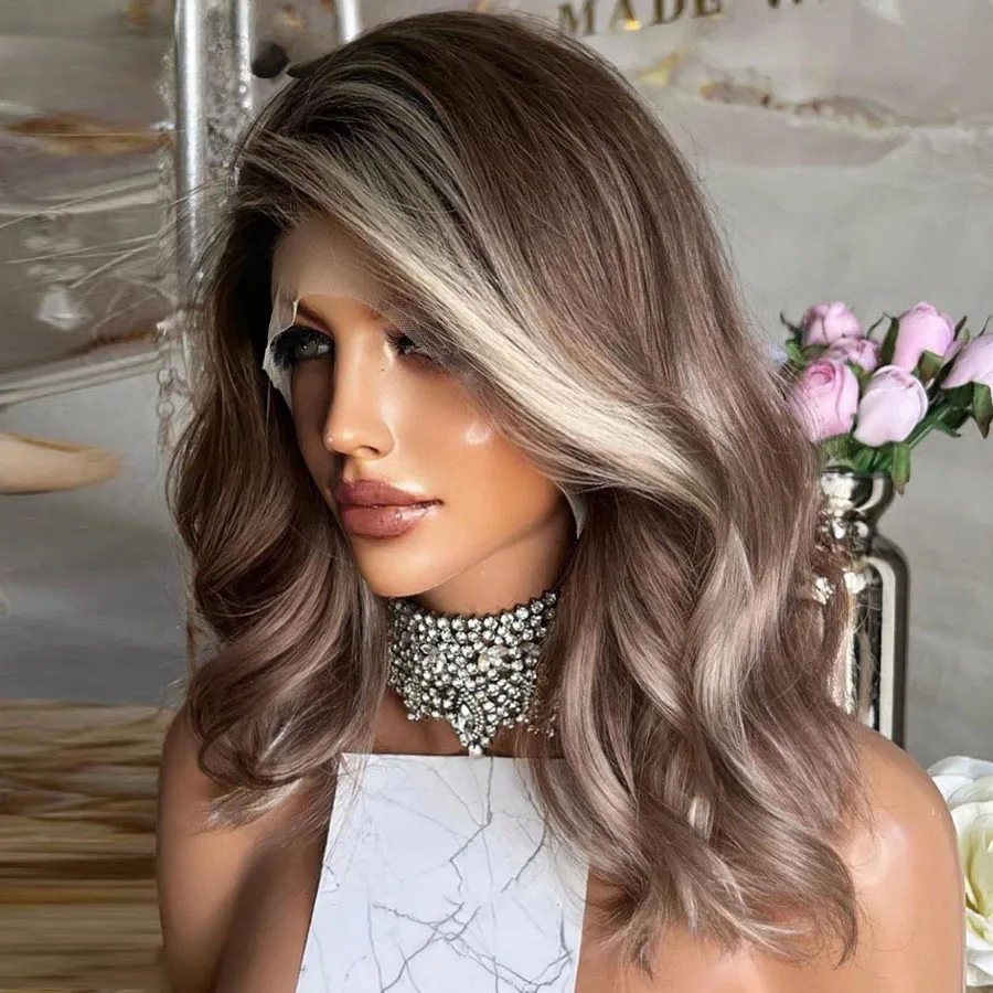 200 Density Honey Blonde Bob 13x6 HD Transparent Body Wave Lace Frontal Wig Pelucas De Cabello 100 Humano 13x4 Lace Front Wig For Women