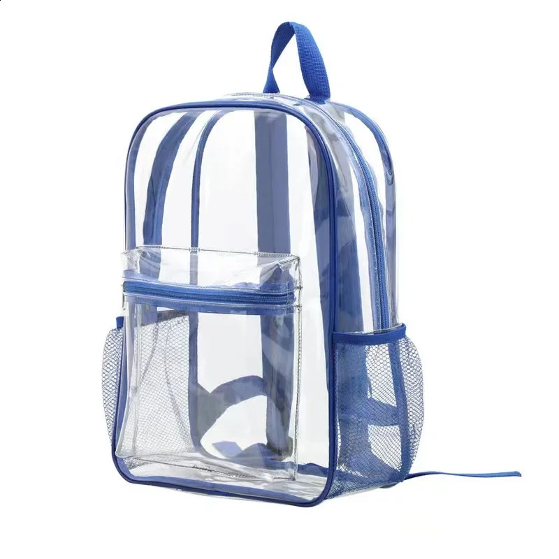 Backpack Waterproof Transparent School Bag Girl Large Capacity Backpack Solid Clear Backpack Men Fashion Transparent Plastic Bag 241223
