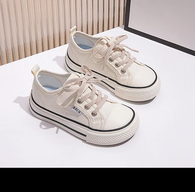 Spring Autumn Boy Shoes Toddler Girl Sneakers Kids Jelly Color Canvas Shoes Children Casual Lace Up Classic FlatsShoes 241223