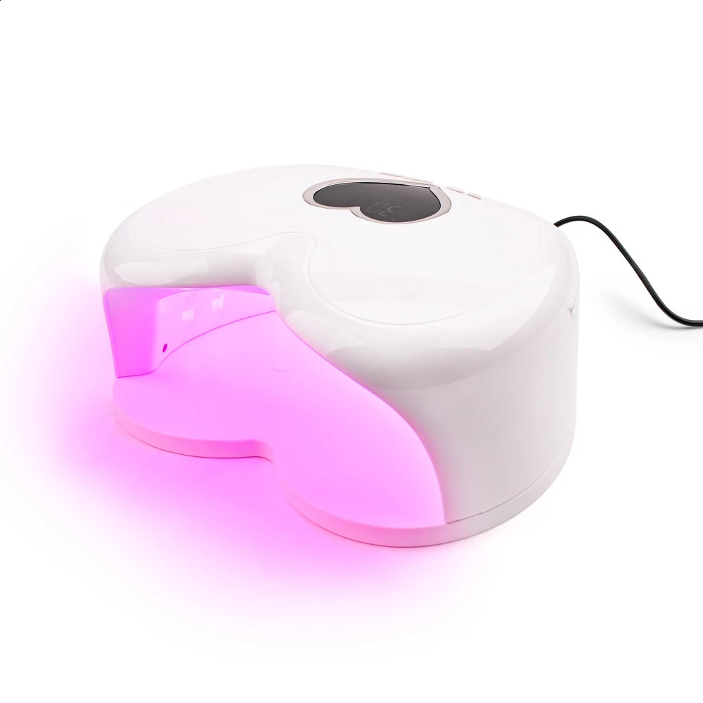 96W Nail Lamp UV LED Nail Dryer Red Light Heart Shape for Curing Polish Gel High Power 96w Nails Art Manicure Electric Lamps 241223