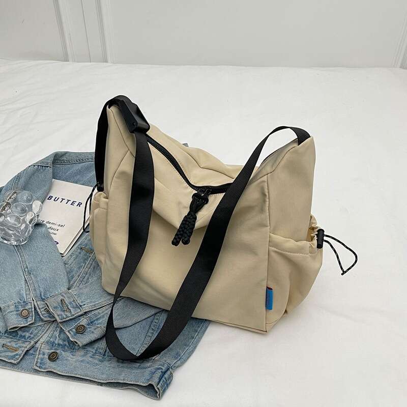 High-end Solid Color Casual Large Capacity Shoulder Bag, Versatile Crossbody For Commuting, Unisex Trendy Bag