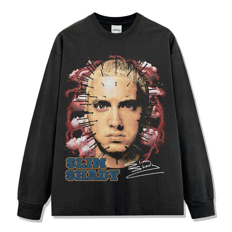 Men's Wear Loose Fitting Suit Printed Short T-Shirt Washed And Worn Long Sleeved Loose Hooded Sweatshirt For Men