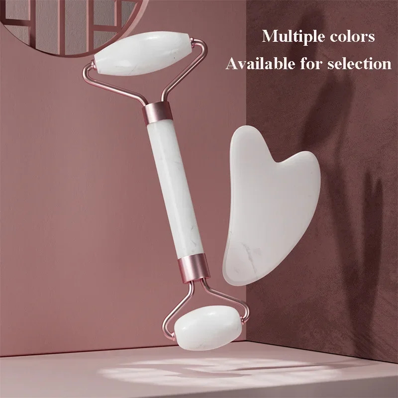 Scraping Roller Massager Massage Soothing Neck and Leg Tools Beauty Health Skin Care Set Jade 241213