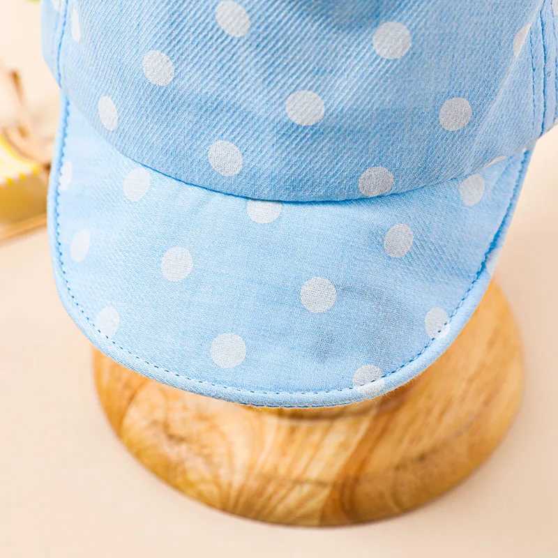 Caps Hats Cotton baby hat summer leather hat toddler hat childrens hat cute 3D ear baseball hat baby soft sun hat H241223