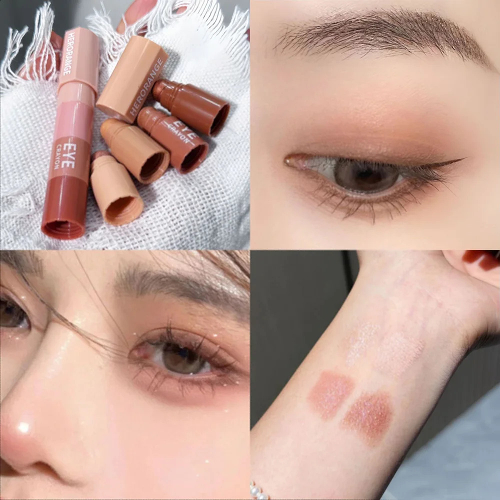 Mini Cannonball Combination Eyeshadow Four-color High-gloss Matte Pearlescent Lazy Eyeshadow Pen 241223