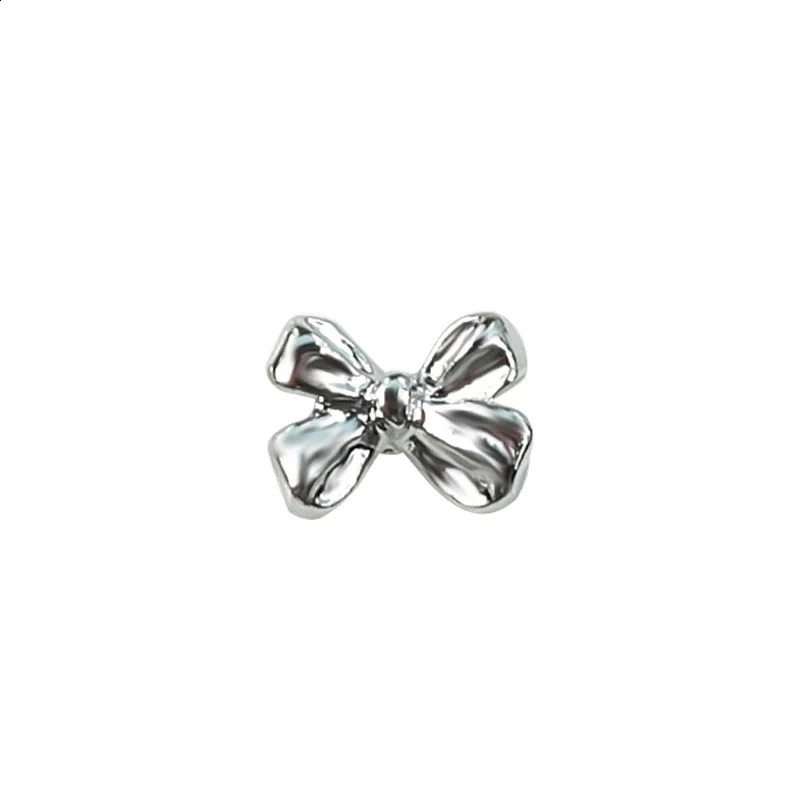 Mix 50PCS Mini Ribbon Bow Inlay Various Colors Simple Alloy Nail Art Rhinestones Decorations Manicure Parts Supplie Charms 241223