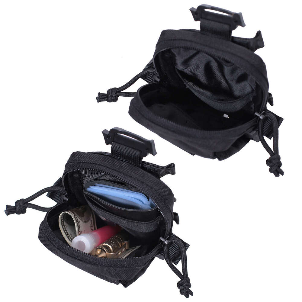 Outdoor tactical mobile phone card walkie talkie compass double shoulder accessory bag, miscellaneous bag