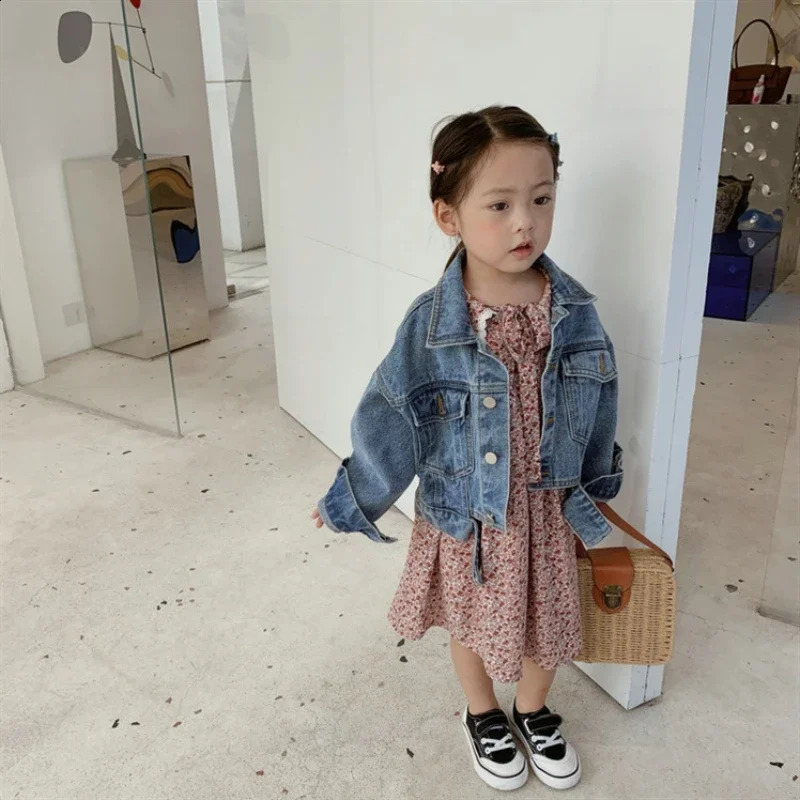 Girls Jacket Autumn Spring Baby Girl Clothes Fashion Kids Jean Coat for Girls Denim Coats Children Outerwear 2-7Yrs 241223