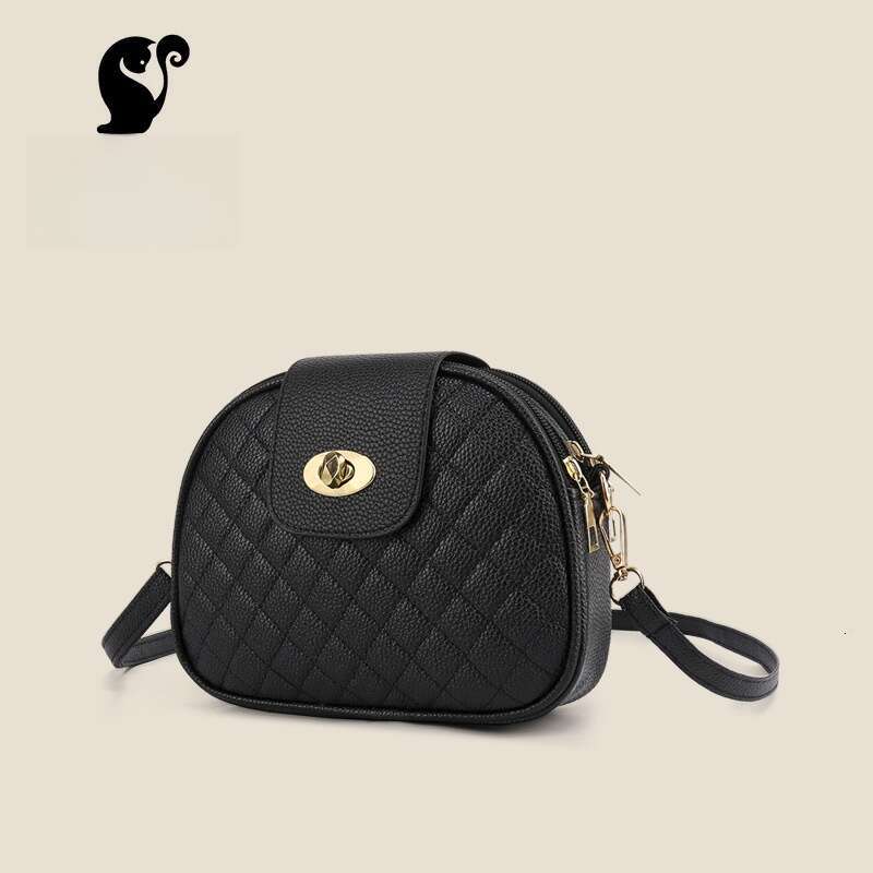 New Trendy Small Square Dia Grid Versatile Crossbody Bag, Summer Fresh Single Shoulder Bag