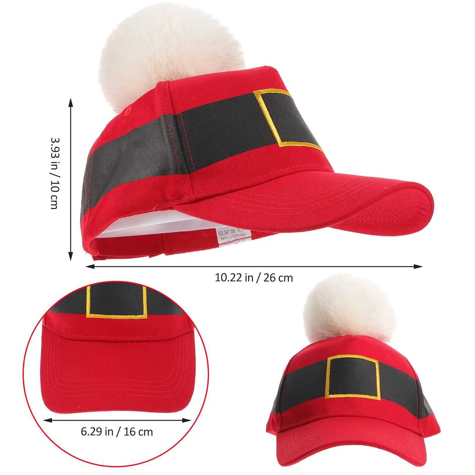 Caps Hats Christmas baseball cap with adjustable short plush suitable for adult and childrens clothing accessories New Year party decoration H241223