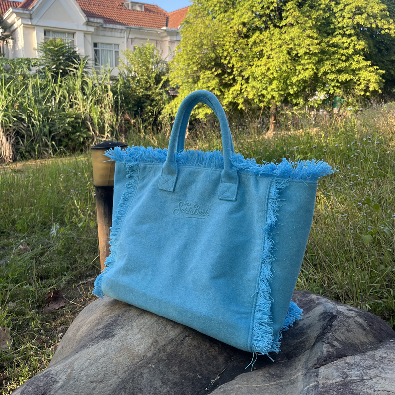 European American New Autumn And Winter Women's Towel Bag, Solid Color, Handmade Tassel, Artistic Words, Shoulder Bag