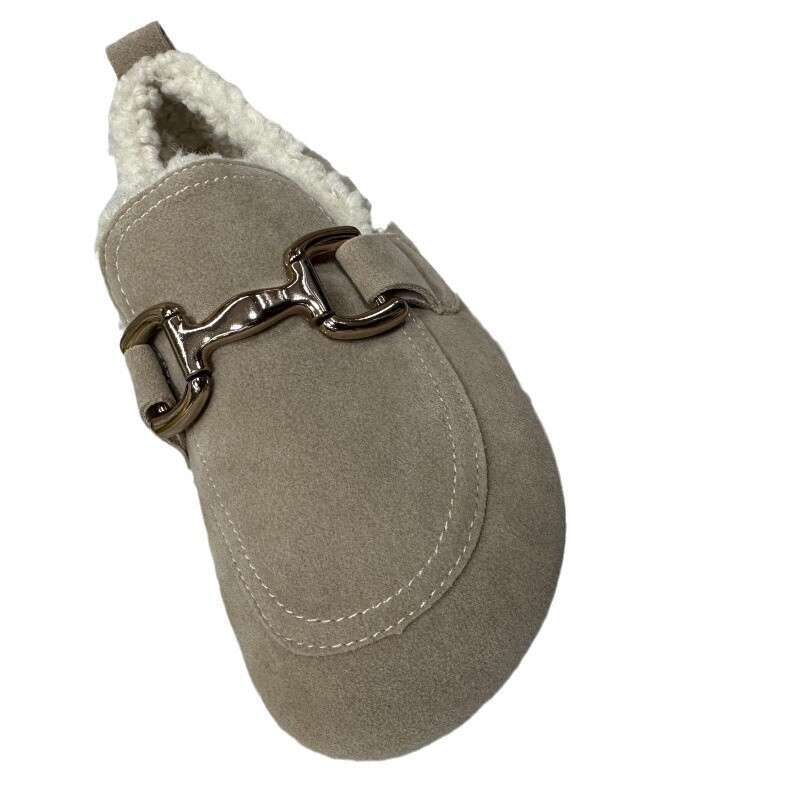 2024 New Autumn And Winter Maternity Shoes, One Foot Women's With Velvet Bean Soft Sole Boken Shoes All Inclusive