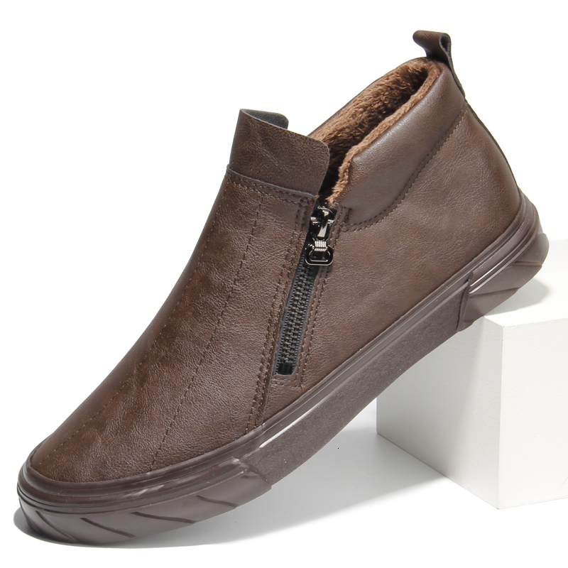 2025 Casual Italian Men Winter Warm Loafers Moccasins Breathable Slip on Black Driving Shoes Plus Size 38-46