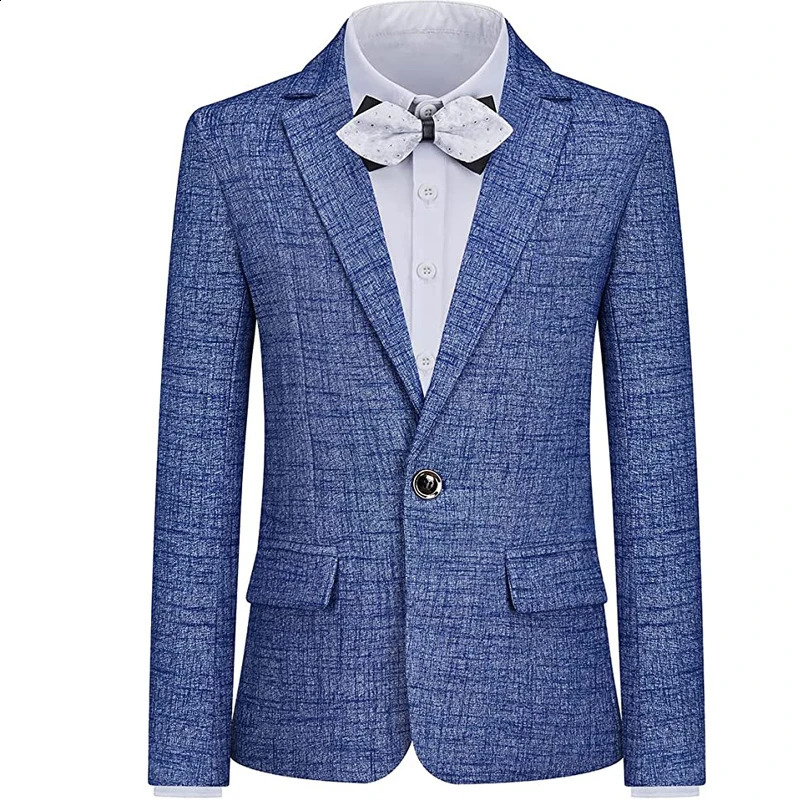 Child Plaid Suit Slim Fit Tuxedo Suit Set for Kids 3 Piece Formal Blazer Jackets Boys Ring Bearer Outfit for Wdding Dress 241223