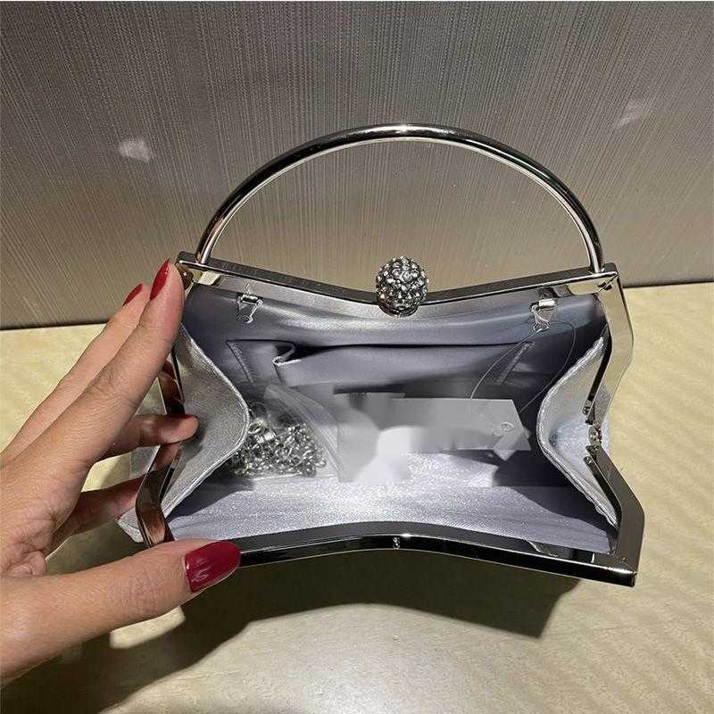 Clutch Bag Evening Bag Banquet Bag Diamond Dress Bag Pleated Handbag Cheongsam Dinner Bag Ktv Celebrity Handbag 240920