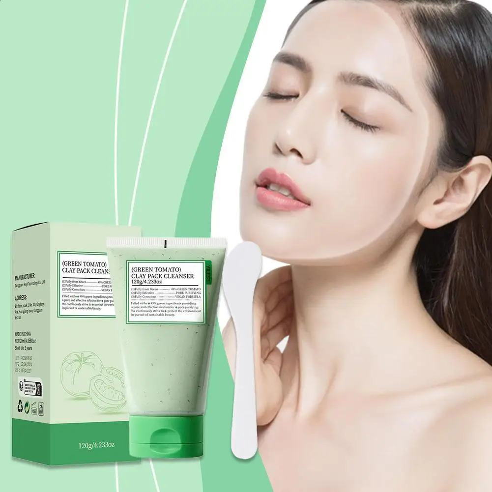Green Tomato Mud Mask Moisturizing Pore Cleansing Refreshing Deeply Hydrating Nourishing Smoothing Facial Skin Care 241223