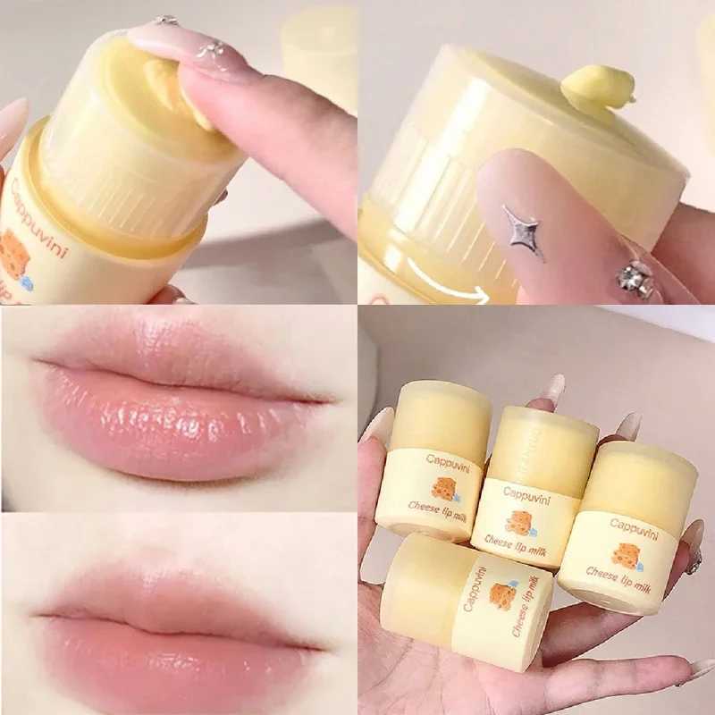 Moisturizing Lip Cream Rotatable Paste Repair Lip Lines Long-lasting Moisture Hydrating Makeup Base Lip Balm Care Treatment 12gXJ241223