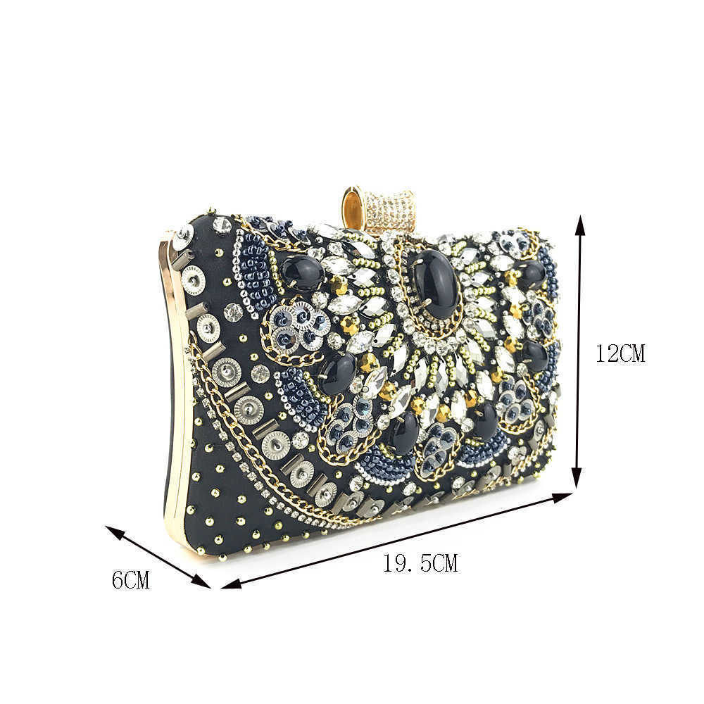 Dinner Bag Clutch Bag Handmade Beaded Dress with Diamond Fashion Bag Womens Tote Bags 240920