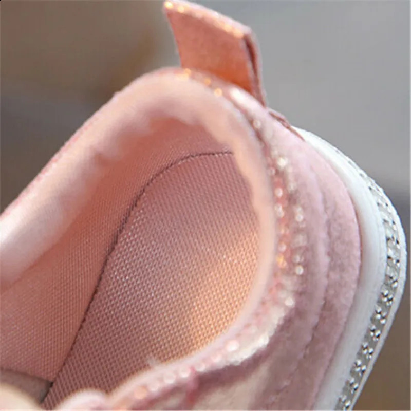 Toddler Girls Soft Sole Sports Shoe Sequins Casual Sneakers For Infant Girls Cute Bowknot Shinny Shoes Baby Girls First Walkers 241223