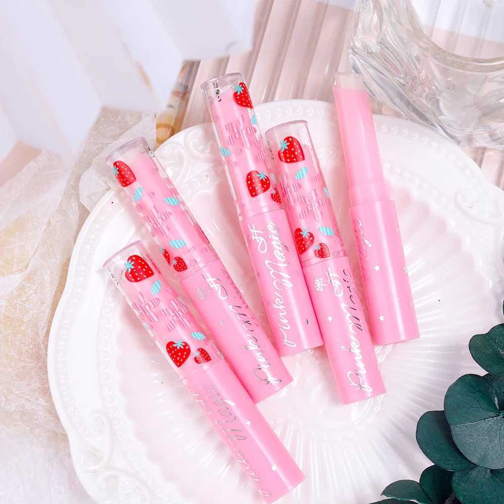 Natural Pink lipstick Temperature Change Color Strawberry lipstick Lasting Moisturizing Anti drying Reduces Lipliner Lip GlossW241223