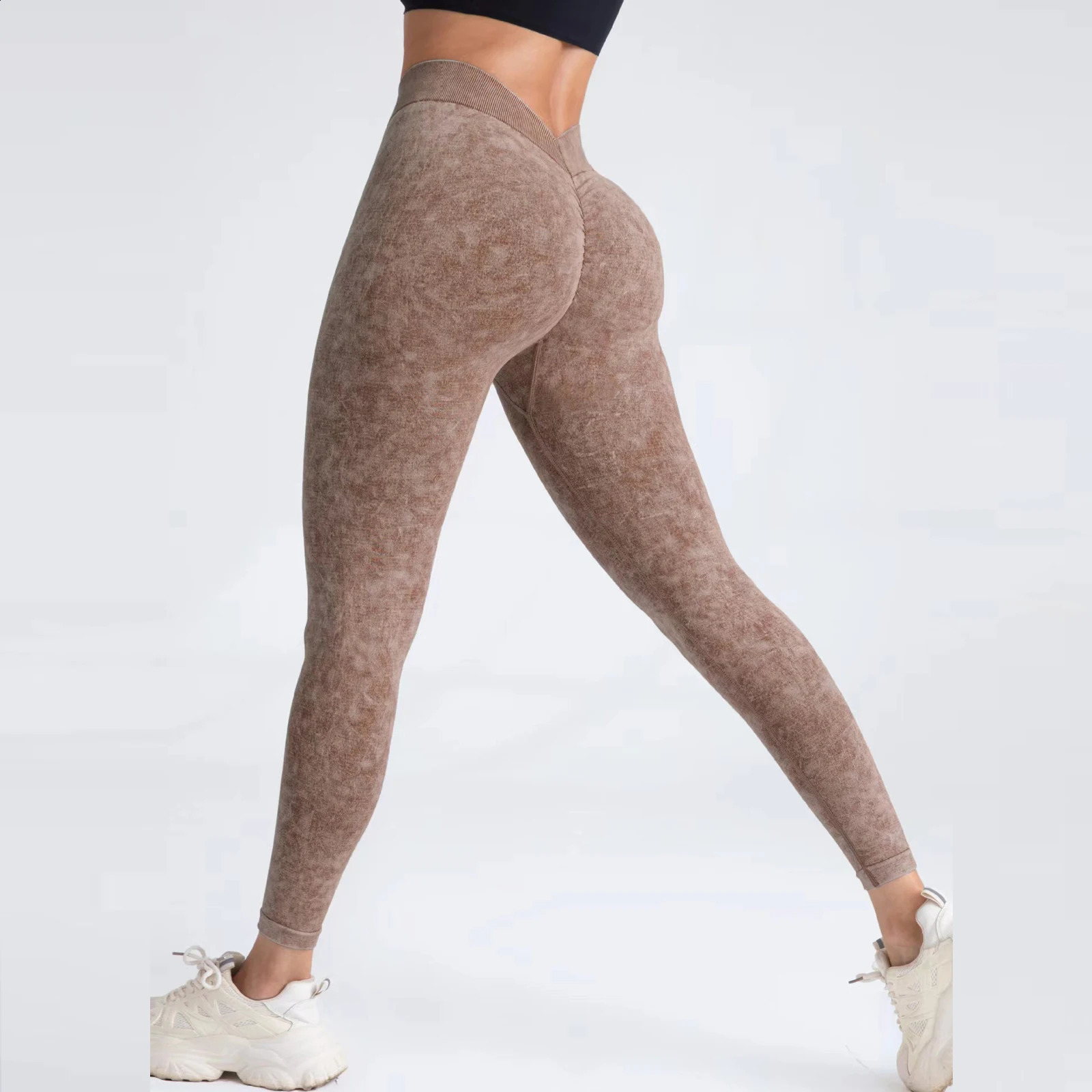 Women V Back Leggings Butt Lifting Gym Fitness Athletic Workout Leggins Outdoor Yoga Pants Sports Soft Tights Nylon 241217