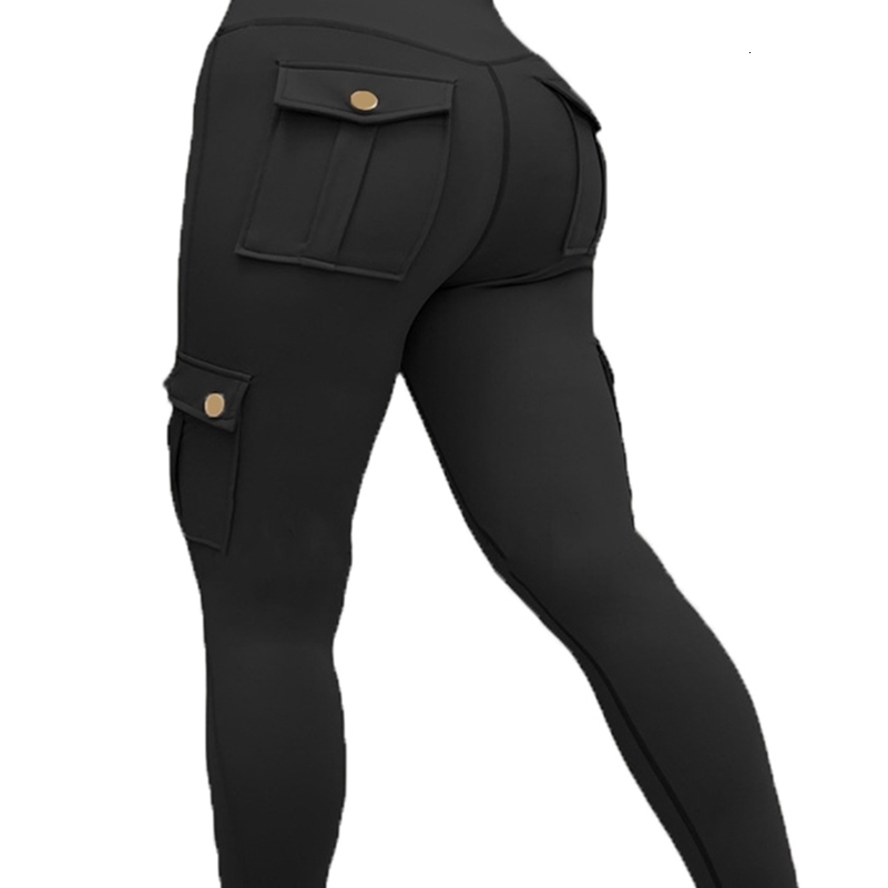 Pockets Gym Legging High Waist Fashion Fitness Pants Skinny Stretch Outdoors Comfortable Sport Leggings y241203