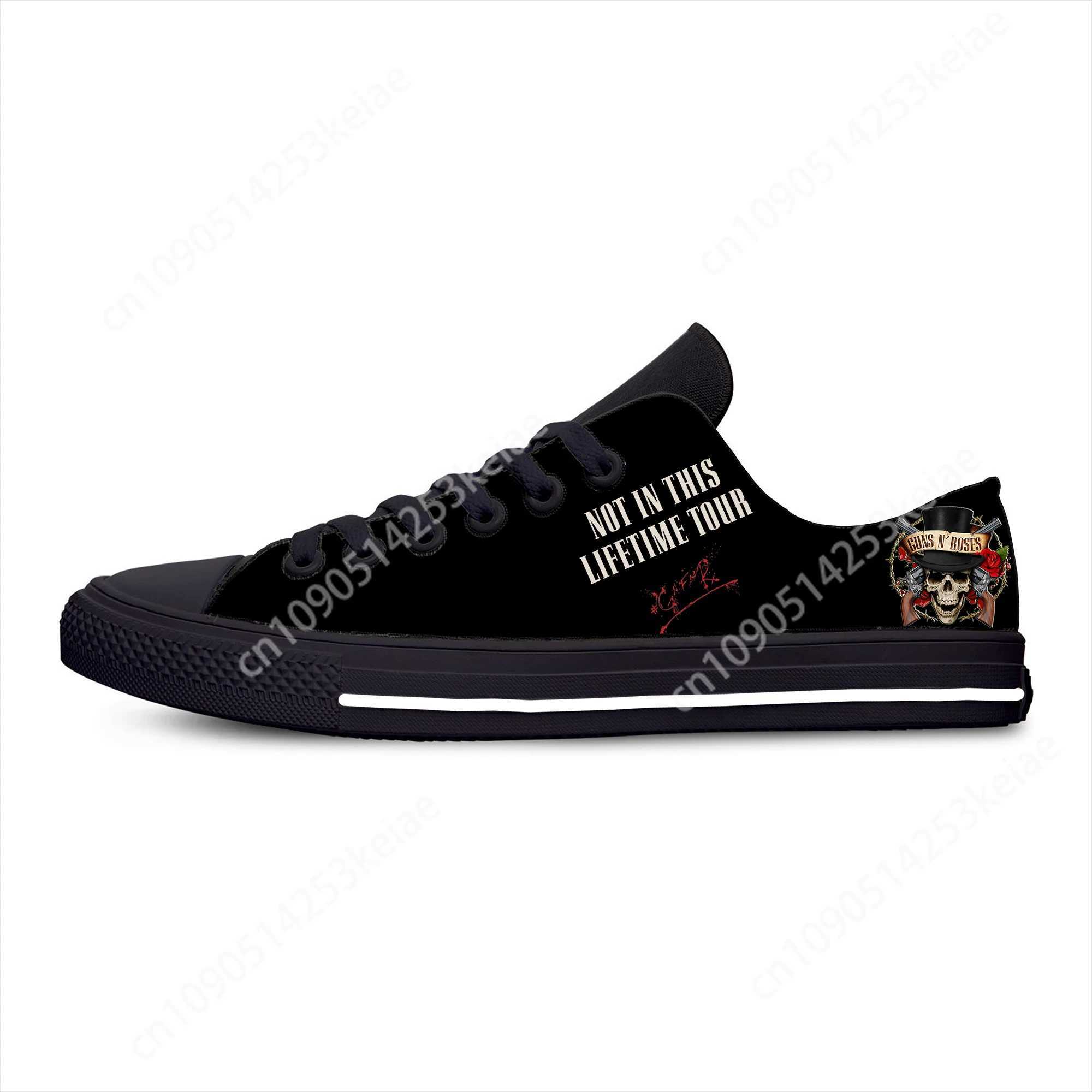 Summer GUNS N ROSE Rock Band Hot Cool Fashion Casual Shoes Low Top Breathable Lightweight Sneakers Men Women Latest Board ShoesC241119
