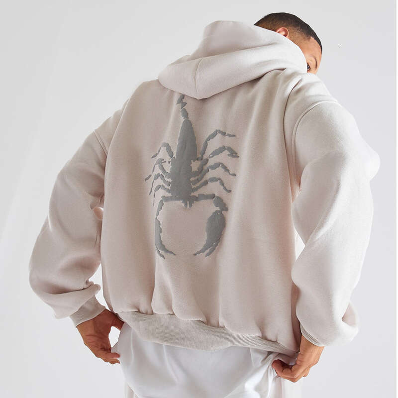 Autumn/Winter New Amazon Gothic Spider Foam Printed Hoodie Loose EMO