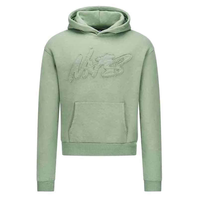 Y2K street niche hip-hop style with personalized and creative letter print pullover hoodie set