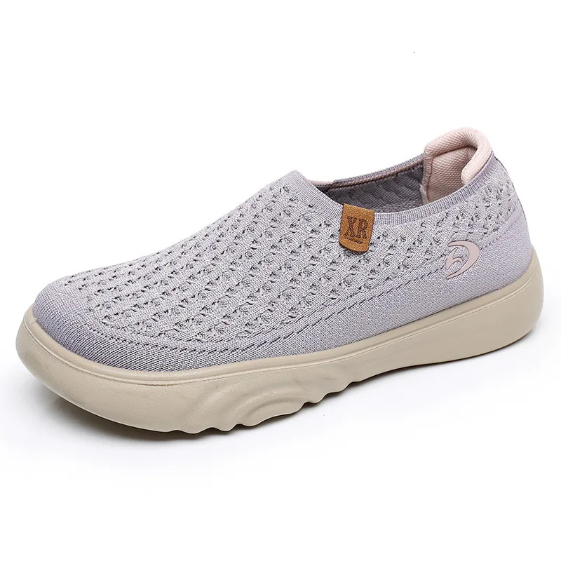 2025 New Women's Vulcanized Autumn Round Head Flat Shoes Mesh Breathable Women's Fishing Shoes Platform Casual Sports Shoes Trendy Casual Sh