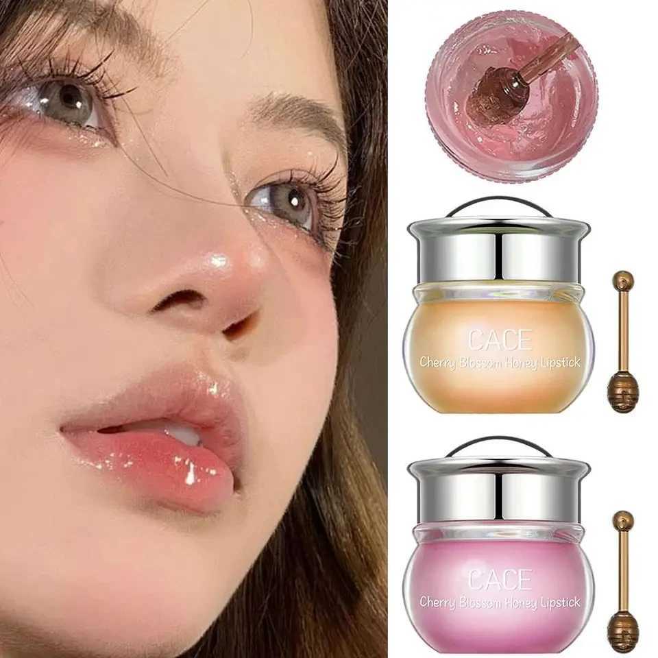 Cherry Blossom Honey Lip Balm Moisturizing Anti-Wrinkle Fade Lip Lines Anti-crack Jelly Lip Balm Lip Natural Skin Care ProductsXJ241223
