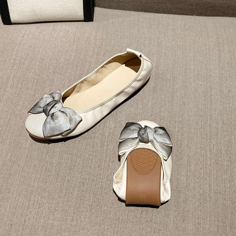 Doudou Summer Single Flat Soled Professional Large 41-43 Feet Wide Fat Pregnant Women's Chicken Rolls Shoes Soft Soles