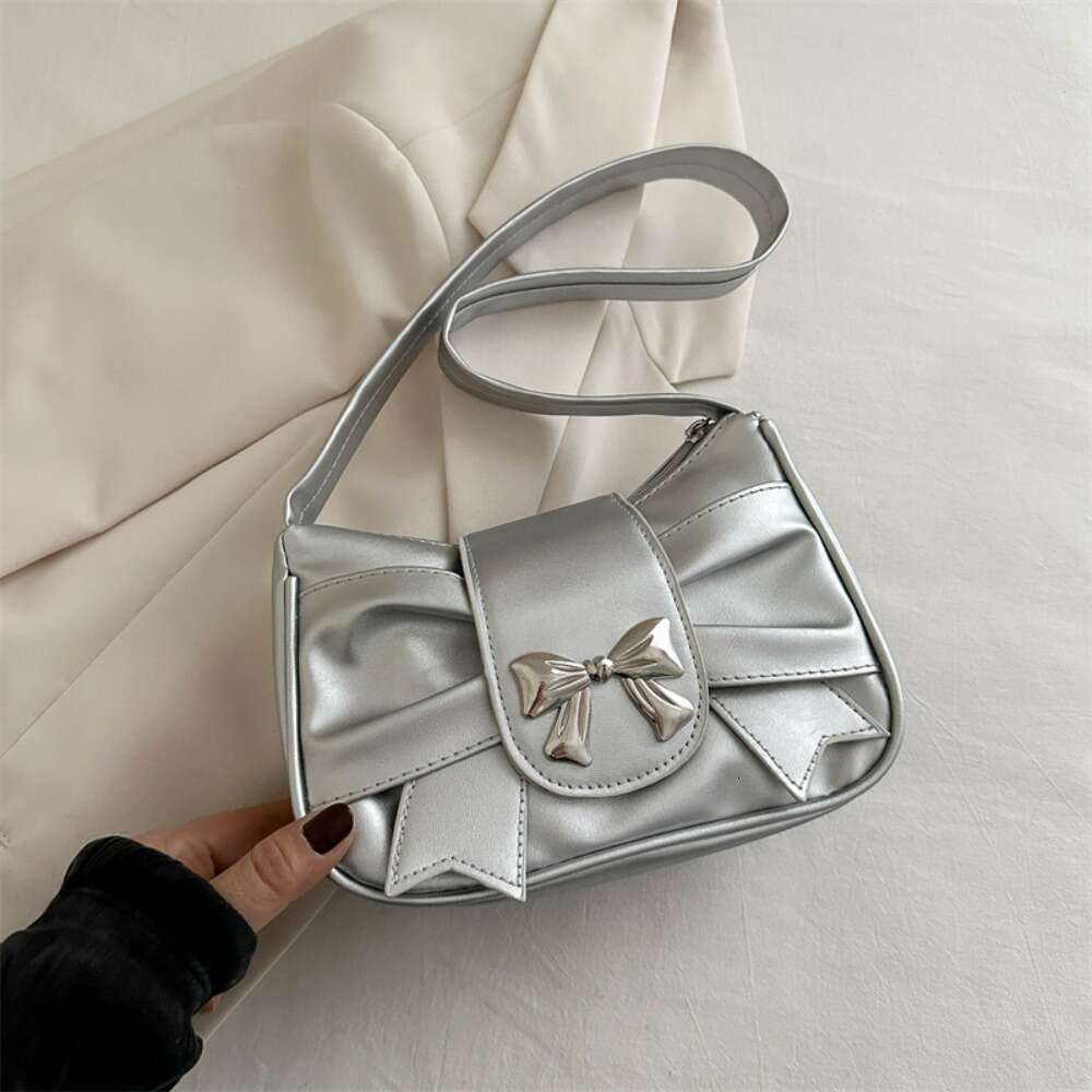 Women's Bags Handbag Trendy Bow Shoulder Handbag Casual Underarm Daily Commuting PU Leather Lady Banquet Business Women's Bag