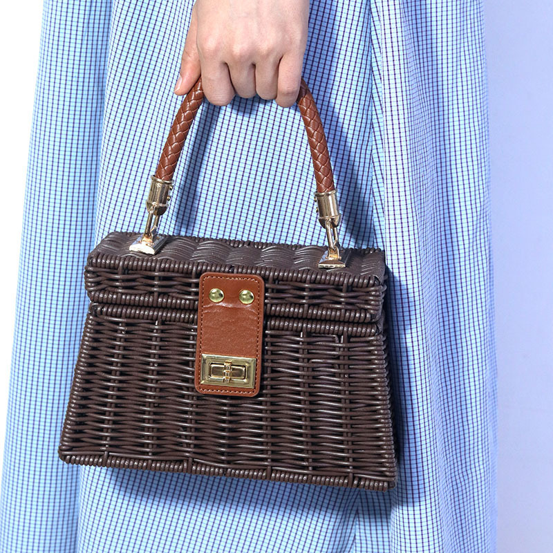 New Travel Handbag, Vacation Bag, Street Craft Handbag, Fashionable Multifunctional Handmade Woven Fabric
