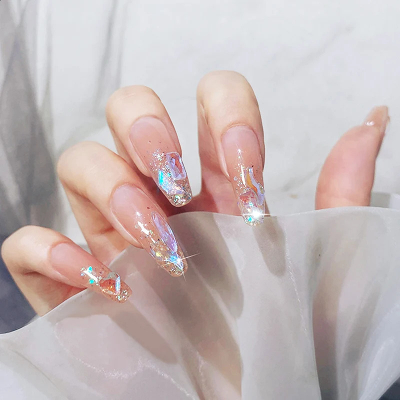 100Pcs Mix Rhinestone Crystal AB Charm Nail Art Flatback Gems for 3D Decorations Glitter Manicure Nail Gems DIY 241223